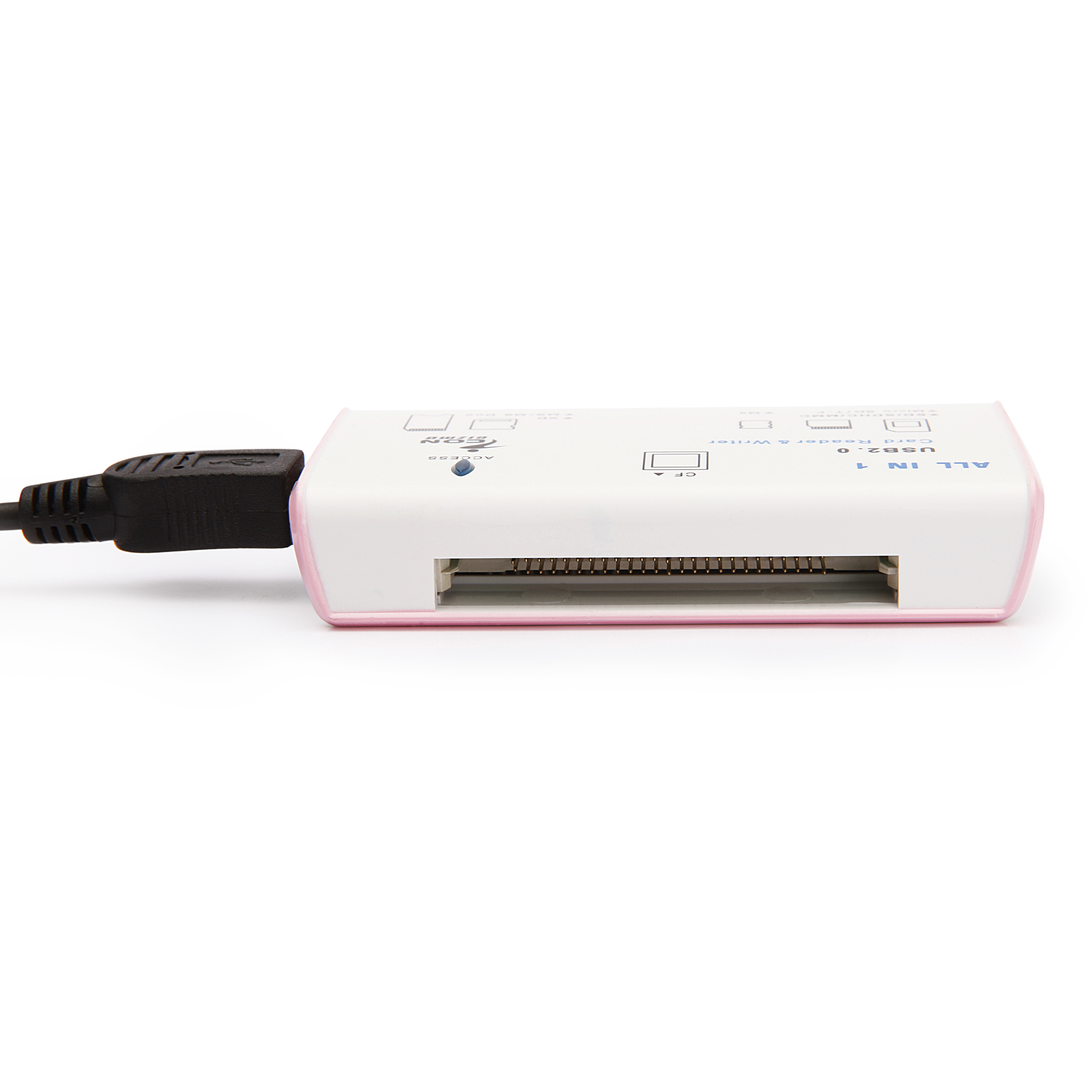 USB 2.0 All in 1 Card Reader IC810 สีขาว USB HUB, Card Reader, Two Share